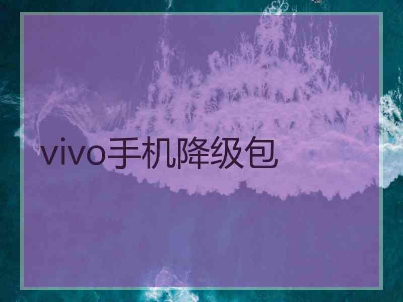 vivo手机降级包