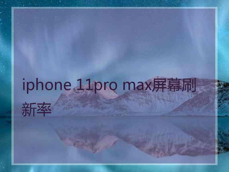 iphone 11pro max屏幕刷新率