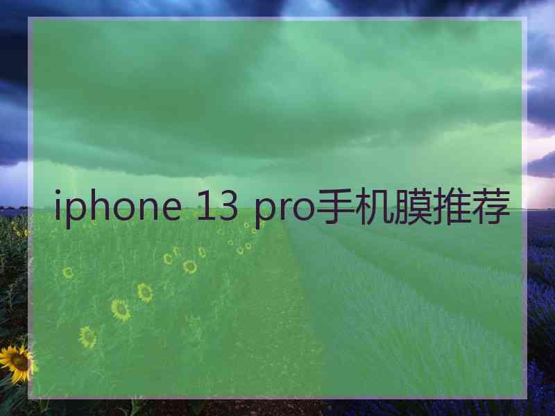 iphone 13 pro手机膜推荐