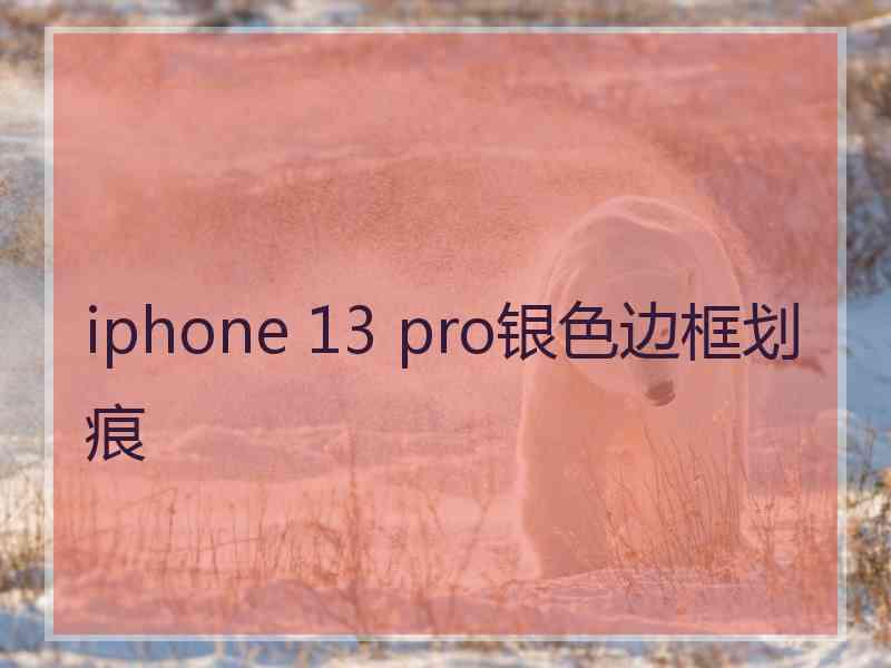 iphone 13 pro银色边框划痕