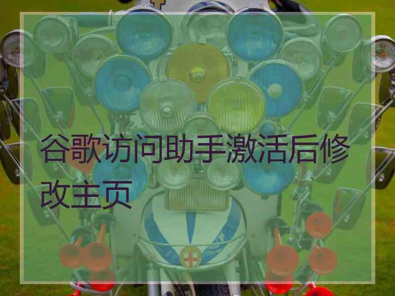 谷歌访问助手激活后修改主页