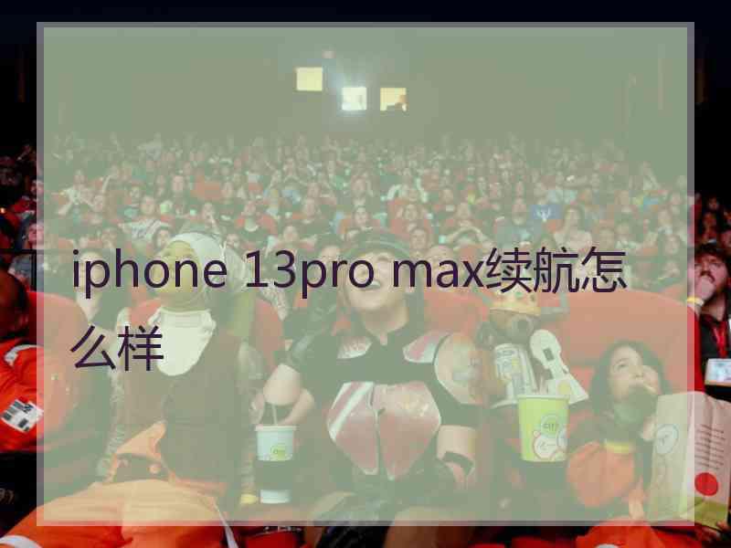 iphone 13pro max续航怎么样