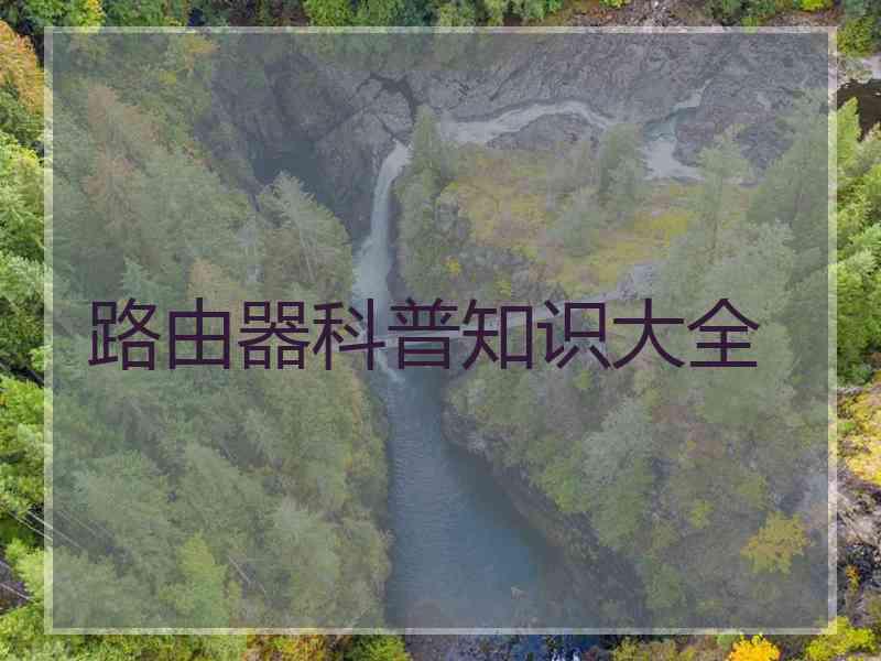 路由器科普知识大全