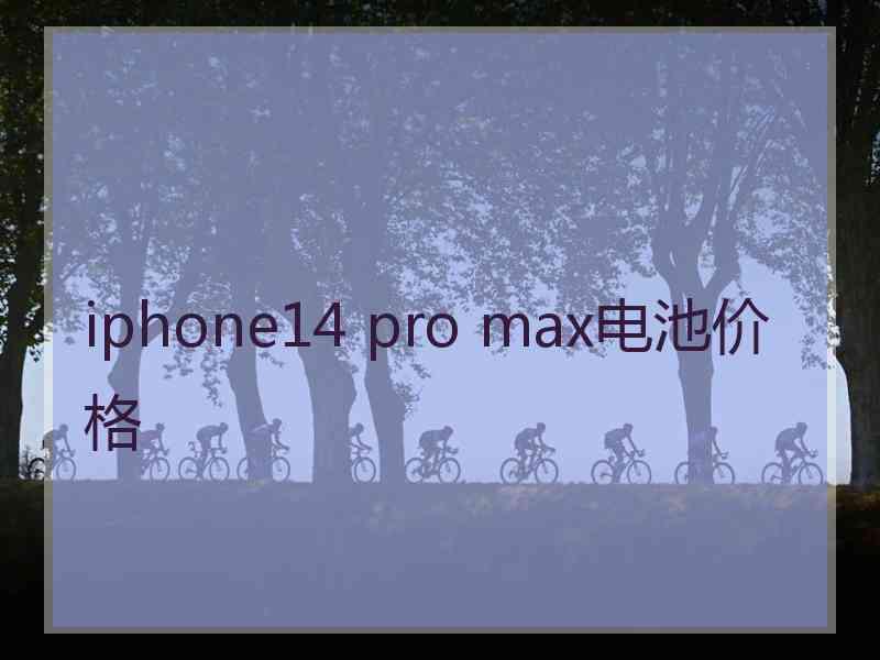 iphone14 pro max电池价格