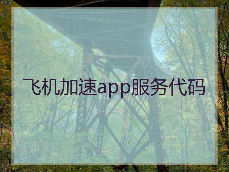 飞机加速app服务代码