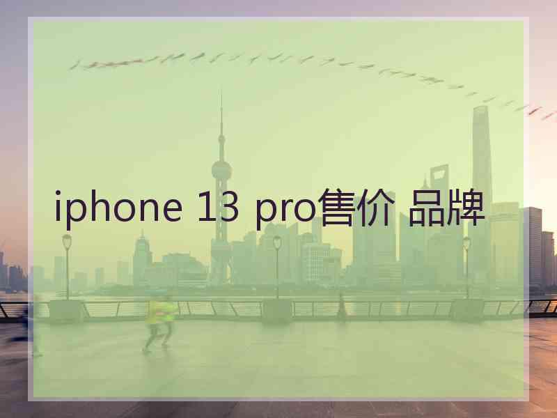 iphone 13 pro售价 品牌