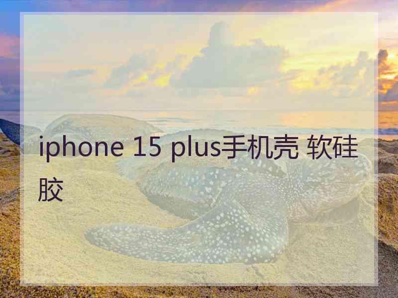 iphone 15 plus手机壳 软硅胶