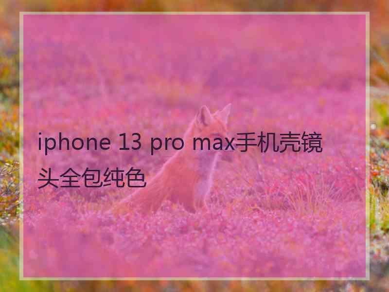 iphone 13 pro max手机壳镜头全包纯色