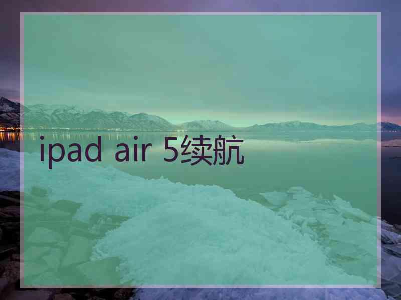 ipad air 5续航