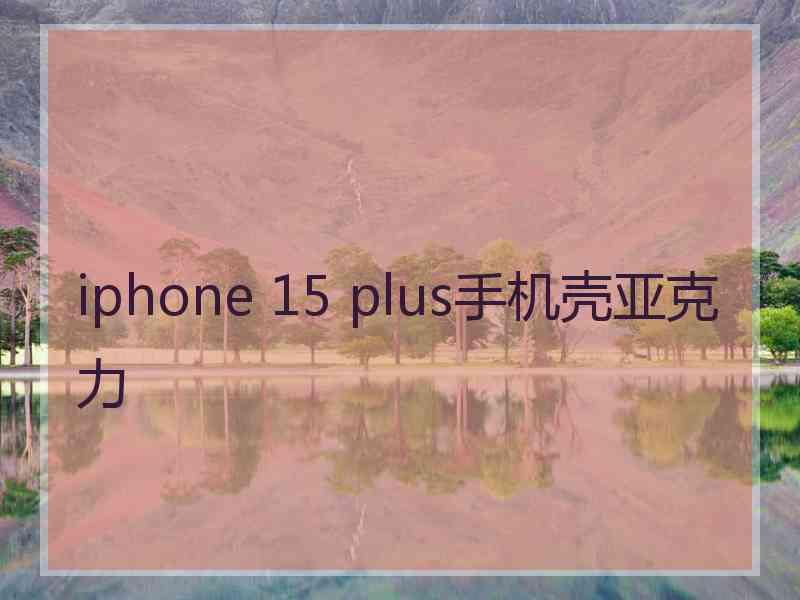 iphone 15 plus手机壳亚克力