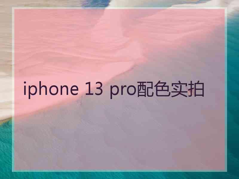 iphone 13 pro配色实拍