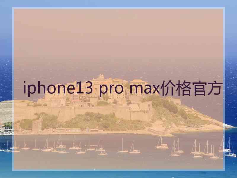 iphone13 pro max价格官方