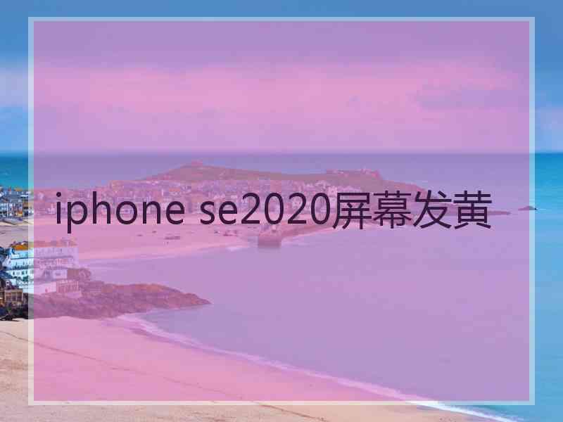 iphone se2020屏幕发黄