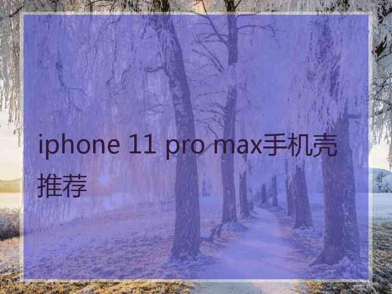 iphone 11 pro max手机壳推荐