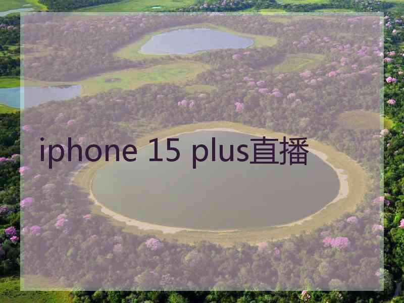 iphone 15 plus直播