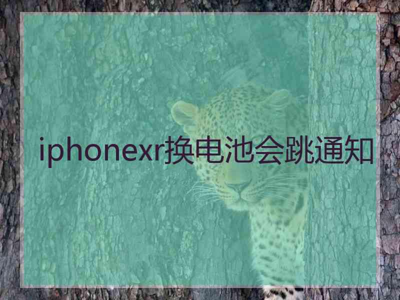 iphonexr换电池会跳通知