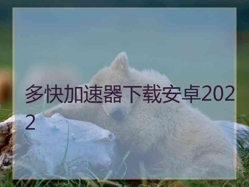 多快加速器下载安卓2022