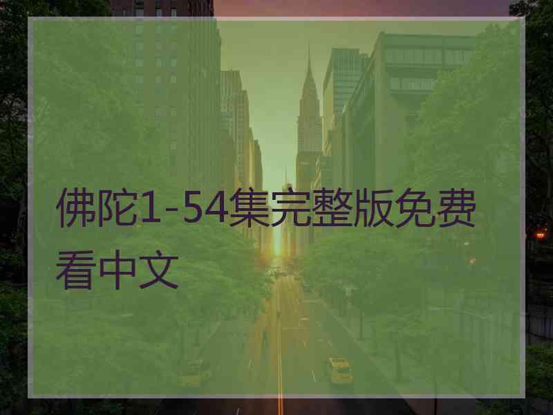 佛陀1-54集完整版免费看中文