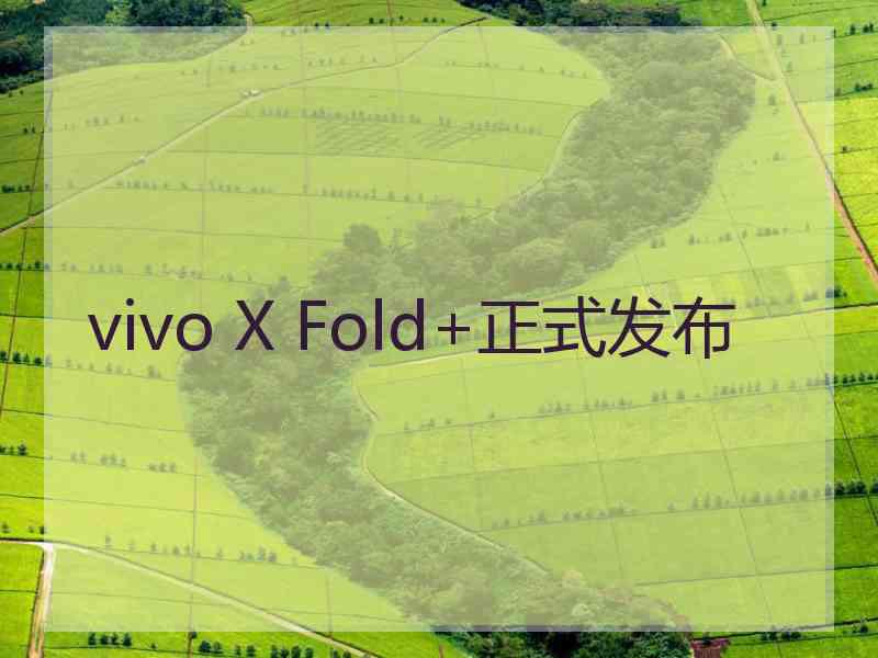 vivo X Fold+正式发布