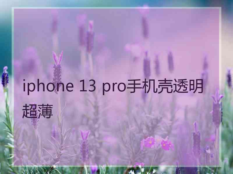 iphone 13 pro手机壳透明超薄