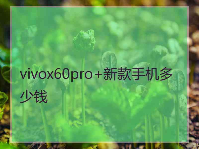 vivox60pro+新款手机多少钱