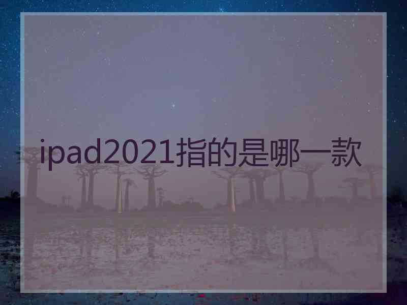 ipad2021指的是哪一款