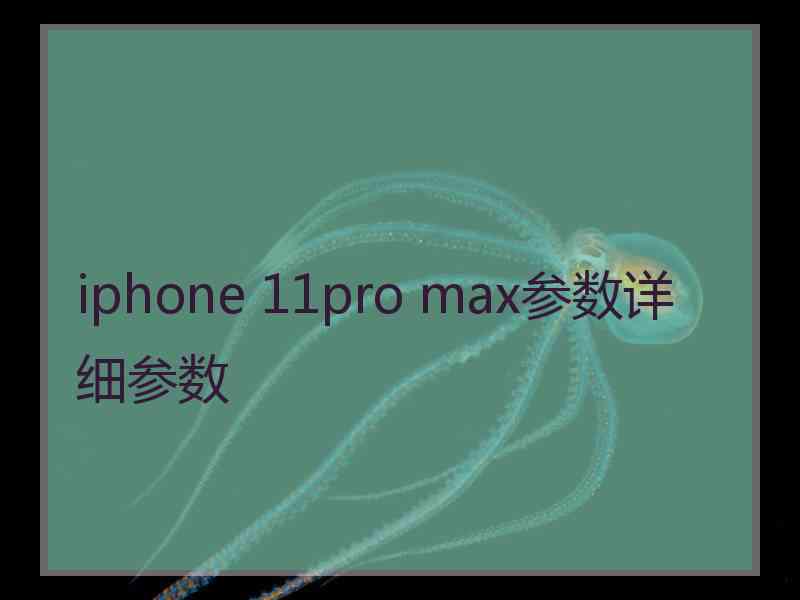 iphone 11pro max参数详细参数