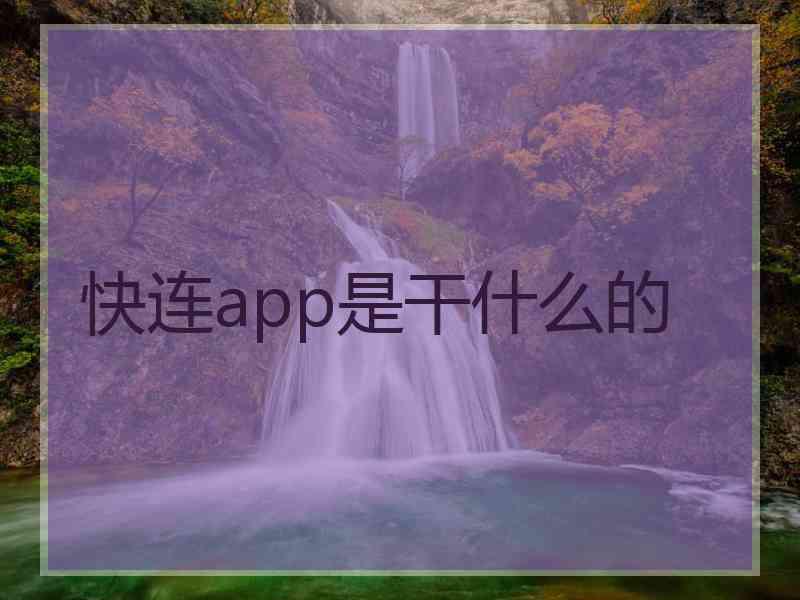 快连app是干什么的