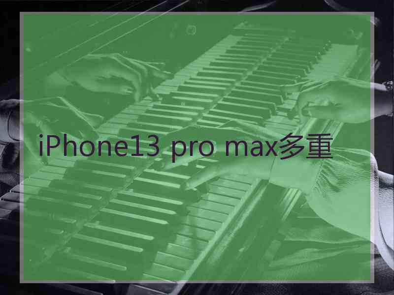 iPhone13 pro max多重