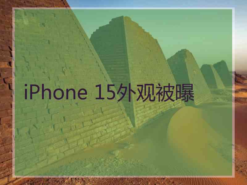 iPhone 15外观被曝