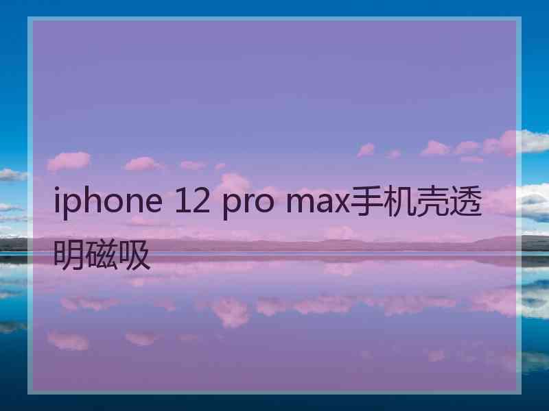 iphone 12 pro max手机壳透明磁吸