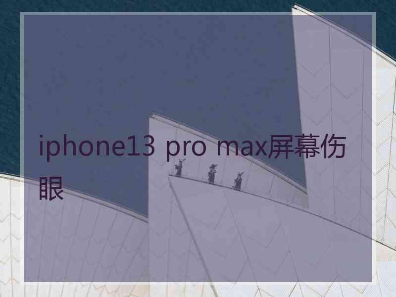 iphone13 pro max屏幕伤眼