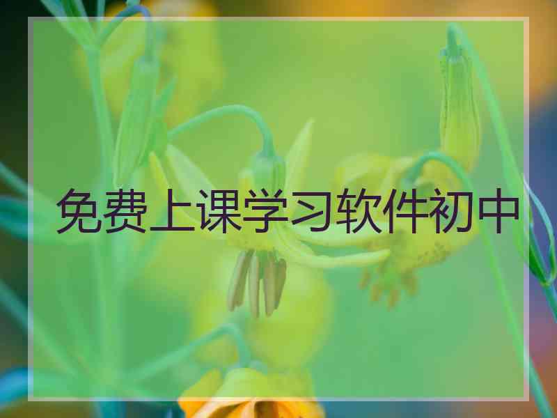 免费上课学习软件初中