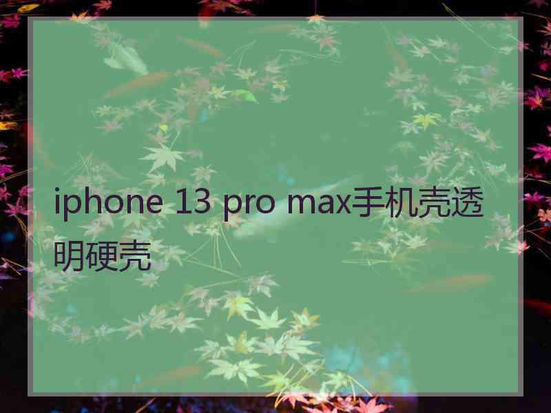 iphone 13 pro max手机壳透明硬壳