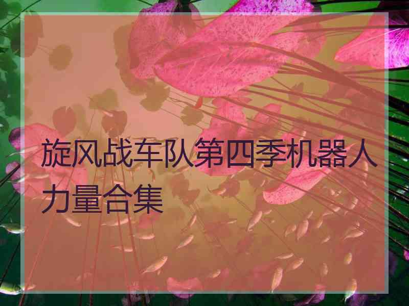 旋风战车队第四季机器人力量合集