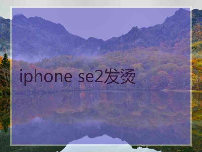 iphone se2发烫