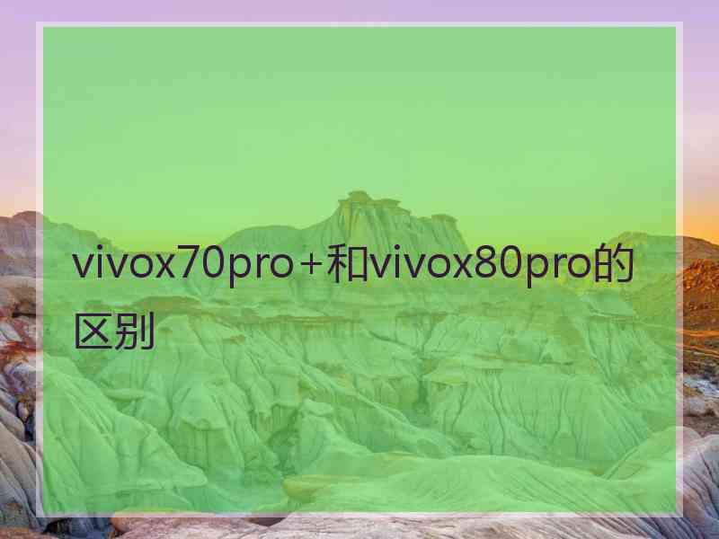 vivox70pro+和vivox80pro的区别