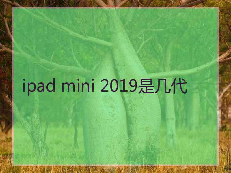 ipad mini 2019是几代